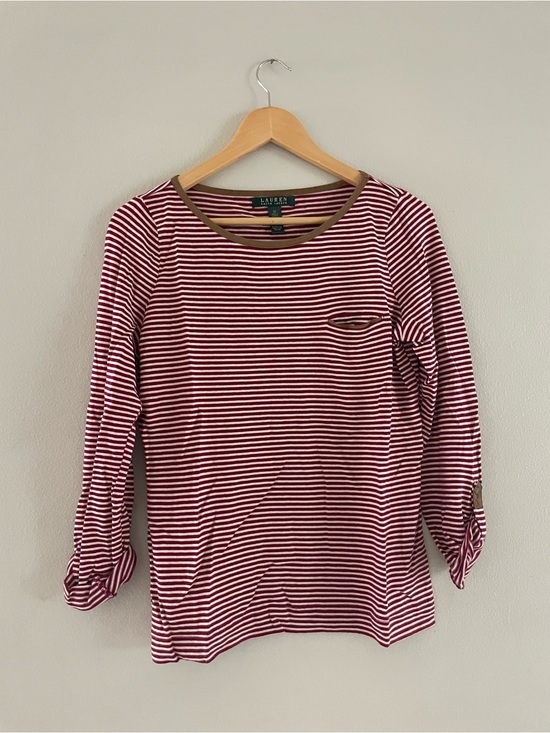 Lauren Ralph Lauren Tops - Lauren Ralph Lauren Red & White Striped Blouse